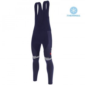 Set Langarmtrikot + Trägerhose Lange 2020 Trek-Segafredo Winter Thermal Fleece N001